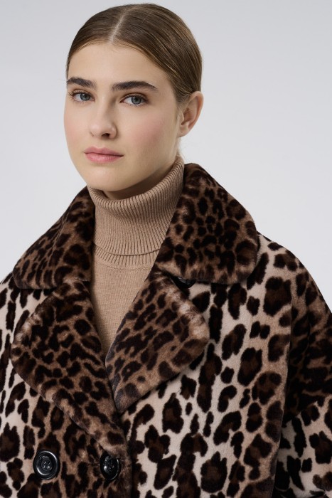 шуба из шерсти кролика из россии вид сбоку