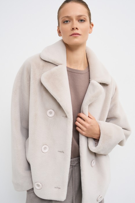 шуба из шерсти кролика 783208003 фотография