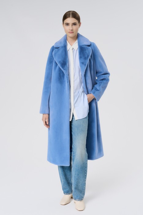 шуба из шерсти кролика 724029003 фотография