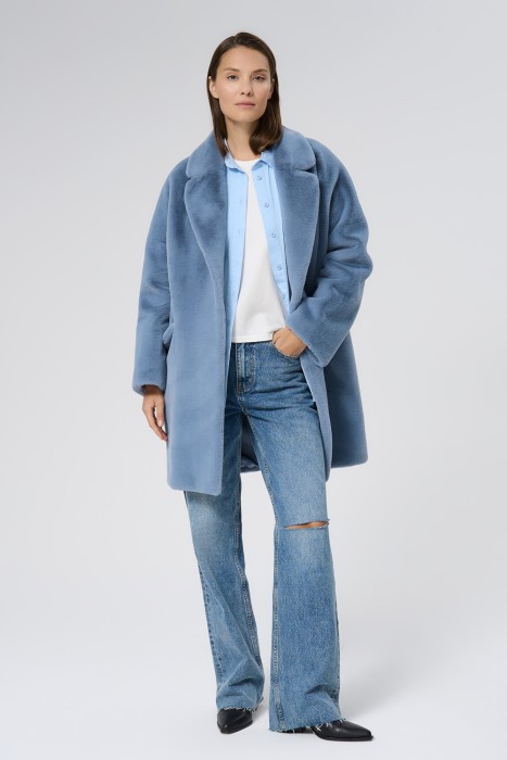 шуба из шерсти кролика 724054003 фотография