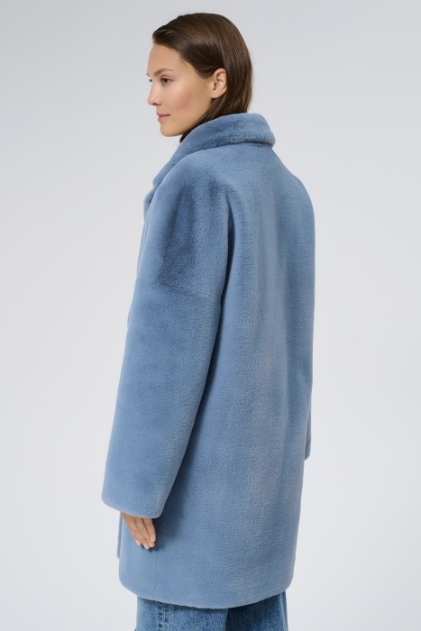 шуба из шерсти кролика по цене 15360 руб вид справа