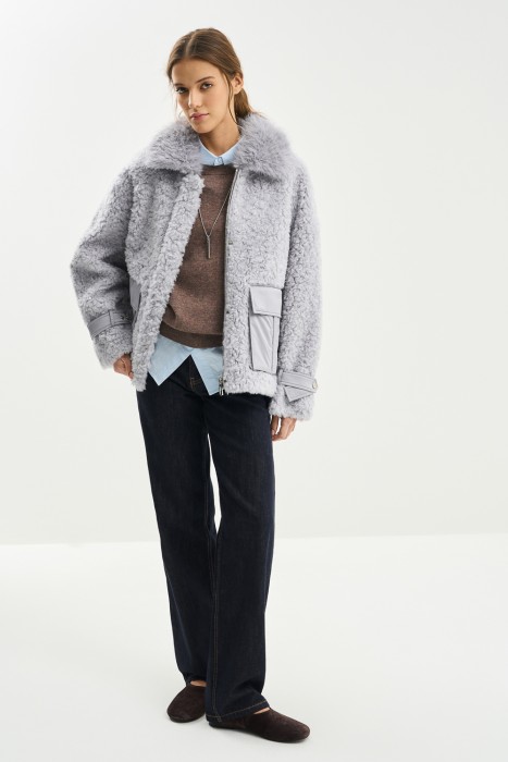 шуба из шерсти из россии вид сбоку