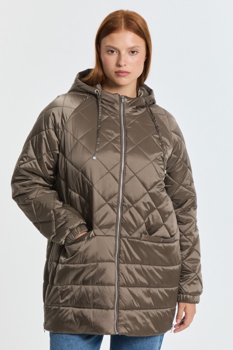 стеганая куртка с капюшоном 770989003 фотография