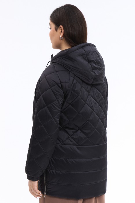 стеганая куртка с капюшоном из россии вид сбоку