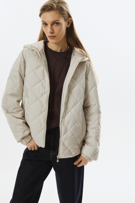 стеганая куртка с капюшоном 797251003 фотография