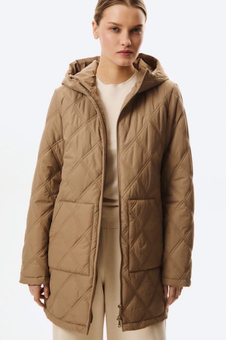 стеганая куртка с капюшоном 807659003 фотография