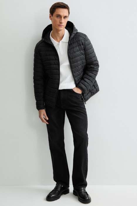 стеганая куртка с капюшоном из россии вид сбоку