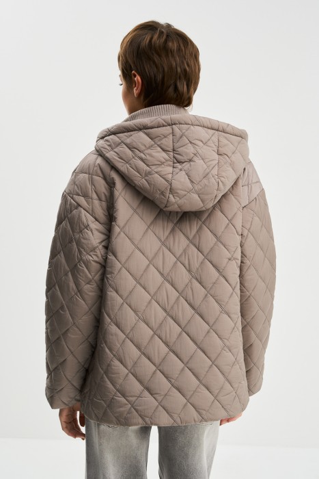 стеганая куртка с капюшоном по цене 4020 руб вид справа