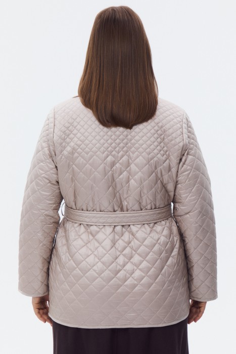 стеганая куртка с поясом от бренда снежная королева вид слева