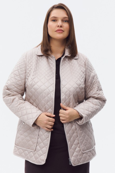 стеганая куртка с поясом из россии вид сбоку