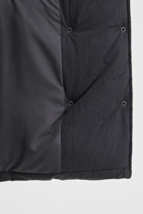 стеганая куртка с поясом из россии вид сбоку