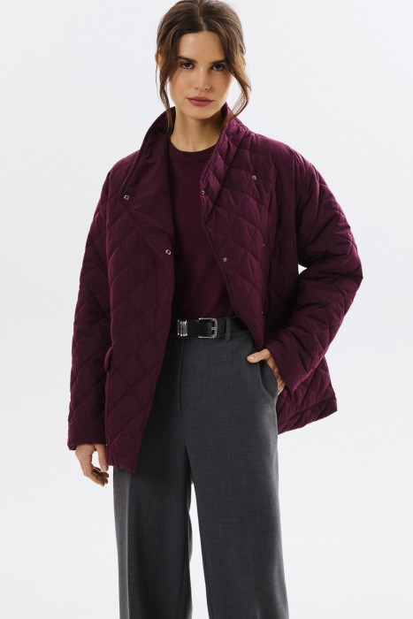 стеганая куртка с поясом 807961003 фотография