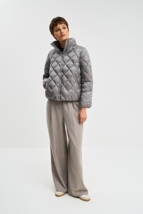 стеганая куртка с воротником-стойкой 771080003 фотография