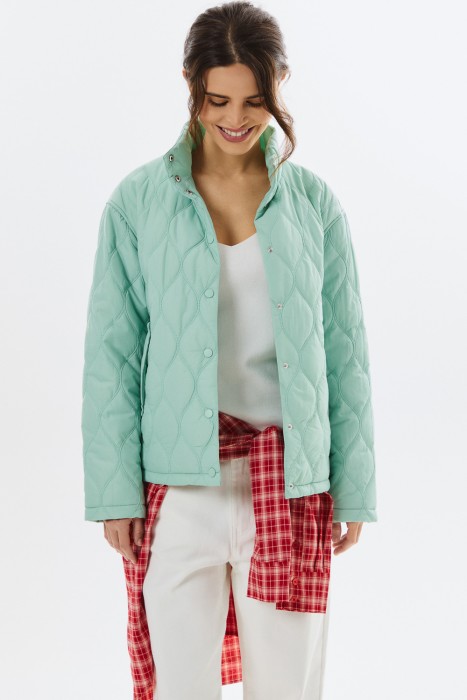 стеганая куртка от бренда снежная королева вид слева