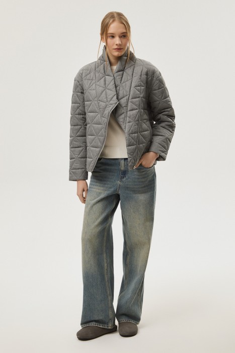 стеганая куртка от бренда снежная королева вид слева