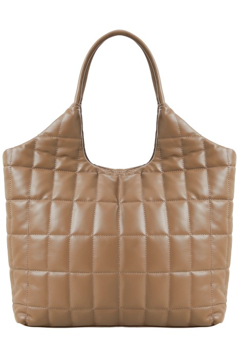 стеганая сумка шоппер из искусственной кожи от бренда снежная королева вид слева