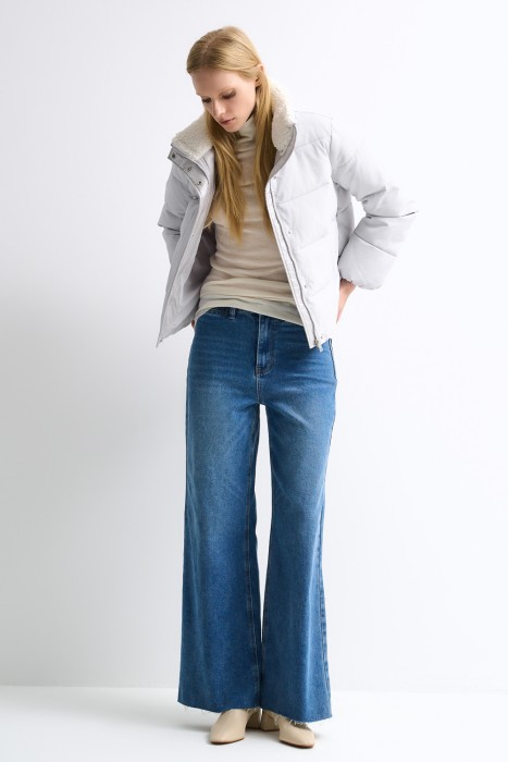 стеганая зимняя куртка из россии вид сбоку