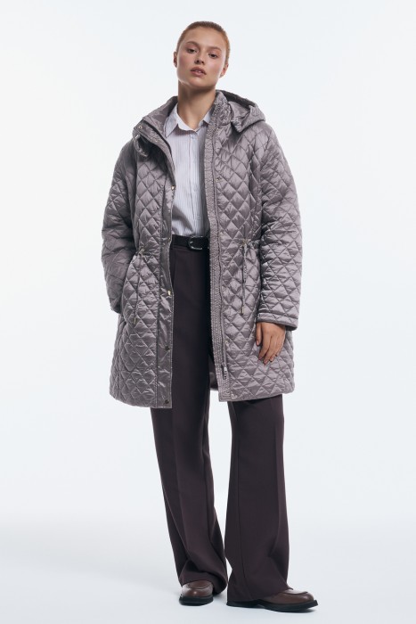 стеганое пальто с капюшоном 779391003 фотография