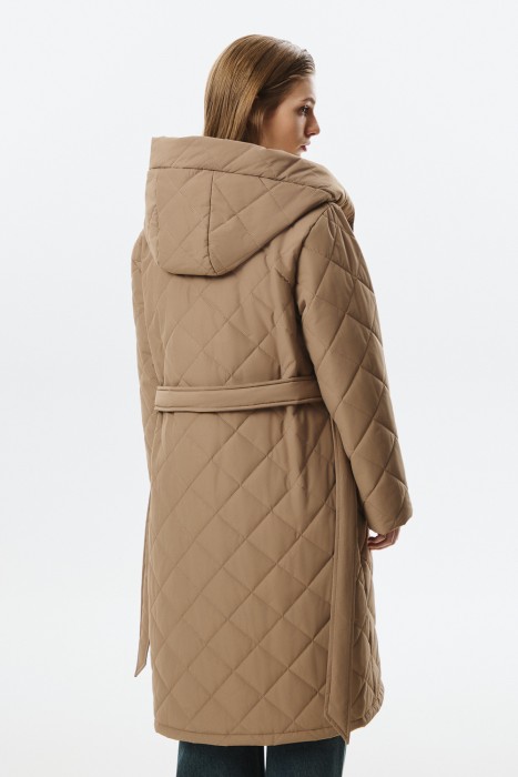 стеганое пальто с капюшоном по цене 4210 руб вид справа