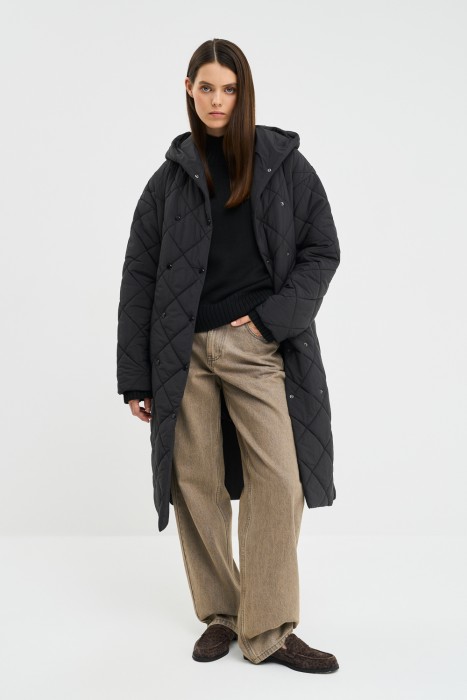 стеганое пальто с капюшоном 775295003 фотография