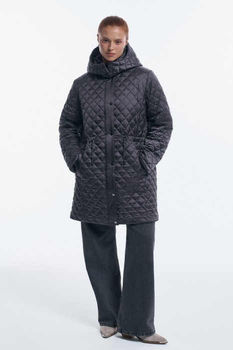 стеганое пальто с капюшоном 779392003 фотография