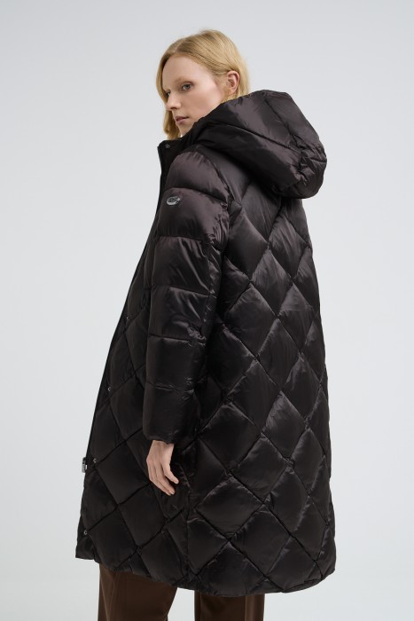 стеганое пальто с капюшоном по цене 4560 руб вид справа