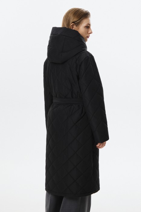 стеганое пальто с капюшоном по цене 4020 руб вид справа