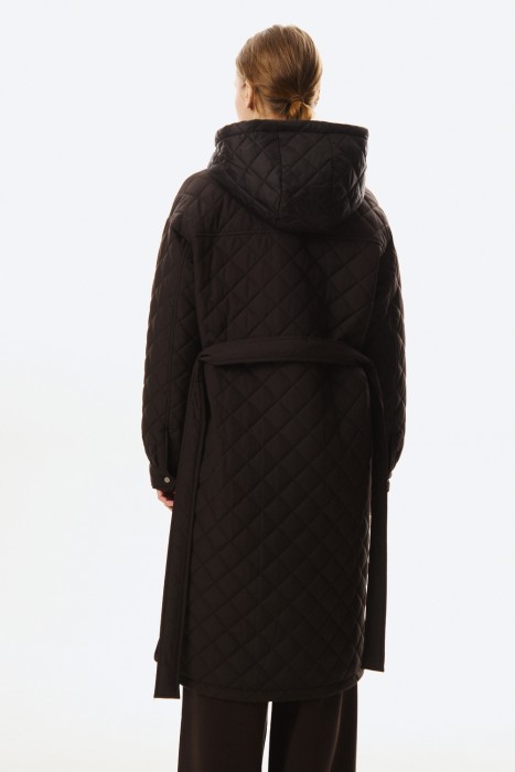 стеганое пальто с капюшоном по цене 5170 руб вид справа