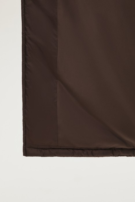 стеганое пальто с поясом из россии вид сбоку