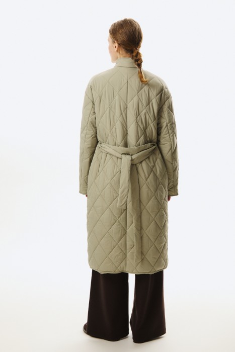 стеганое пальто с поясом по цене 4210 руб вид справа