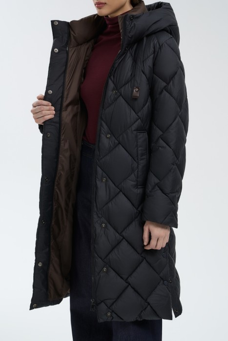 стеганое пальто из россии вид сбоку