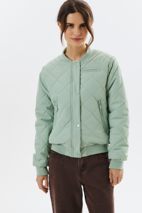 стеганый бомбер от бренда снежная королева вид слева