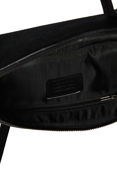 сумка багет из натуральной кожи из россии вид сбоку