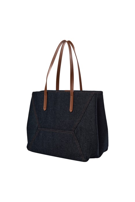 сумка из денима от бренда снежная королева вид слева