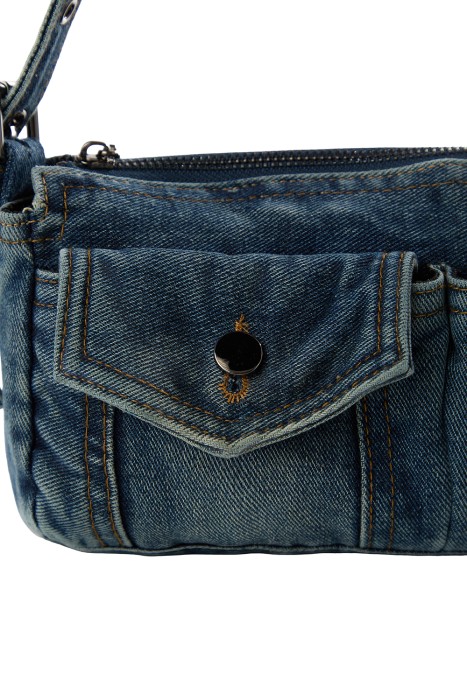 сумка из денима от бренда снежная королева вид слева