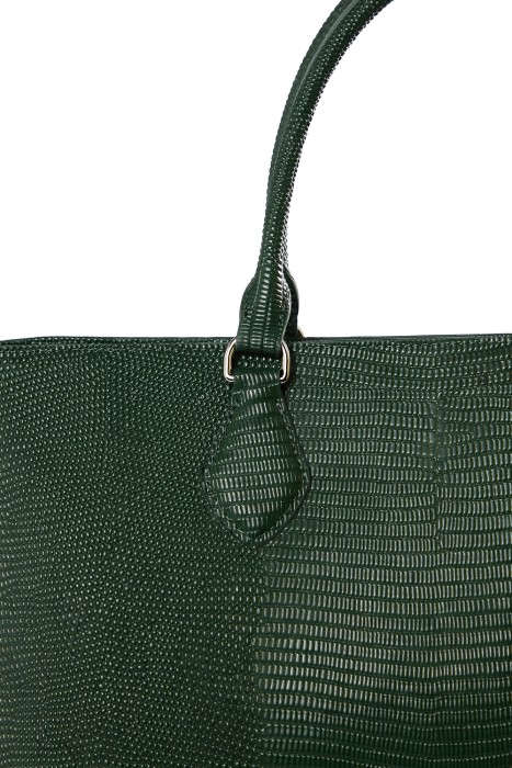 сумка из натуральной кожи от бренда снежная королева вид слева