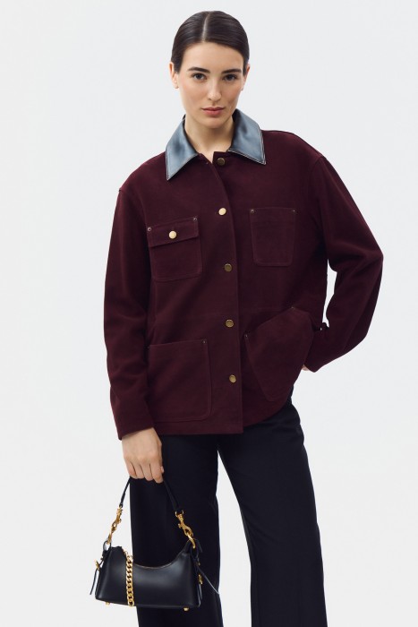 сумка из натуральной кожи от бренда снежная королева вид слева