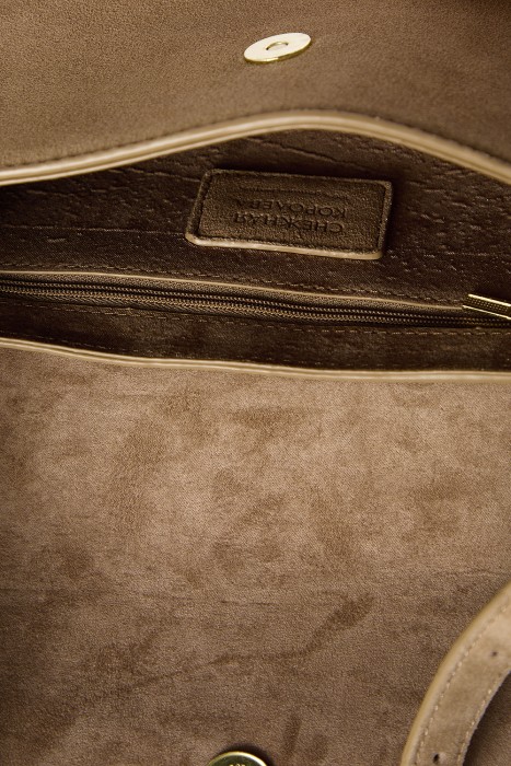 сумка из натуральной замши из россии вид сбоку