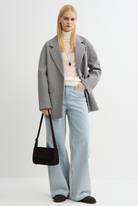 сумка из натуральной замши от бренда снежная королева вид слева