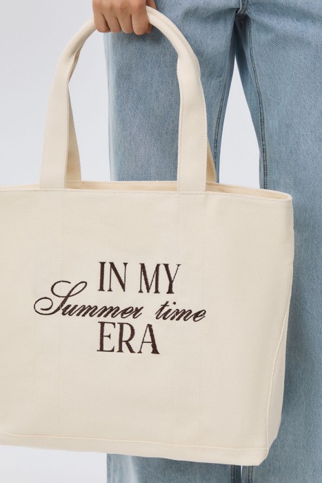 сумка из текстиля от бренда снежная королева вид слева