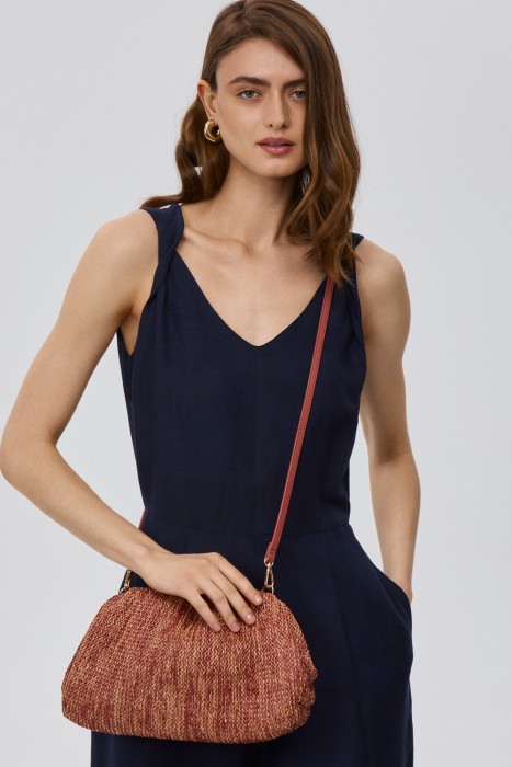 сумка из текстиля от бренда снежная королева вид слева