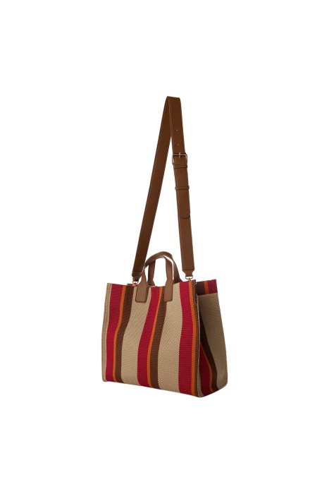 сумка из текстиля от бренда снежная королева вид слева