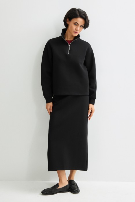 толстовка с молнией от бренда снежная королева вид слева