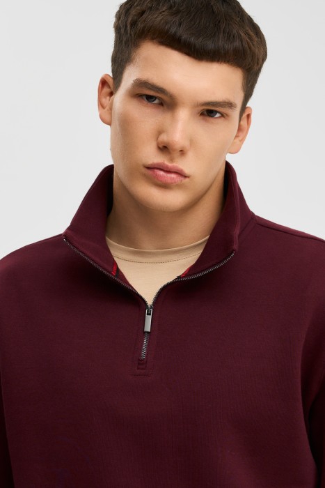 толстовка с воротником на молнии из россии вид сбоку