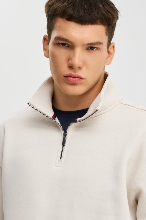 толстовка с воротником на молнии из россии вид сбоку