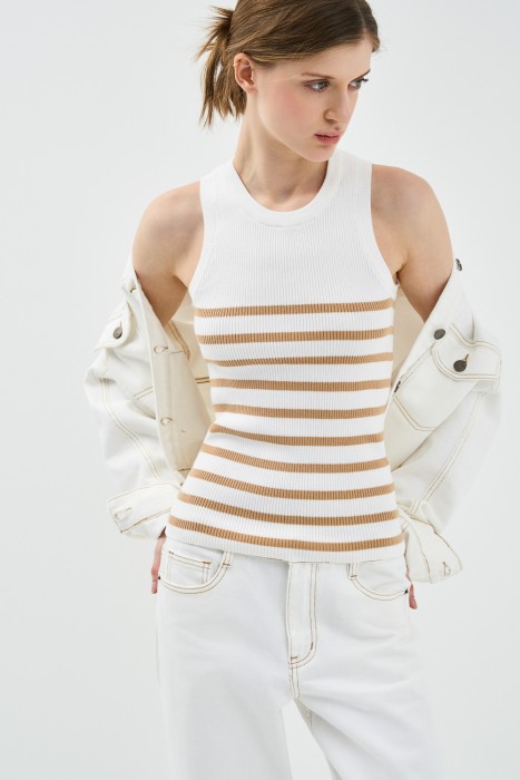 топ в полоску 763495003 фотография