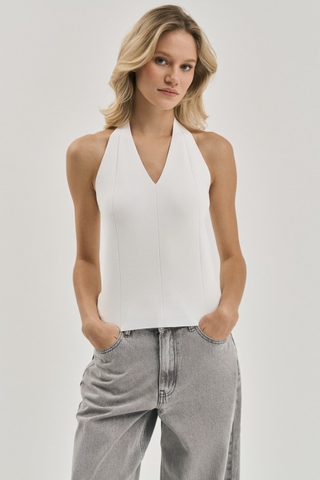 топ от бренда снежная королева вид слева