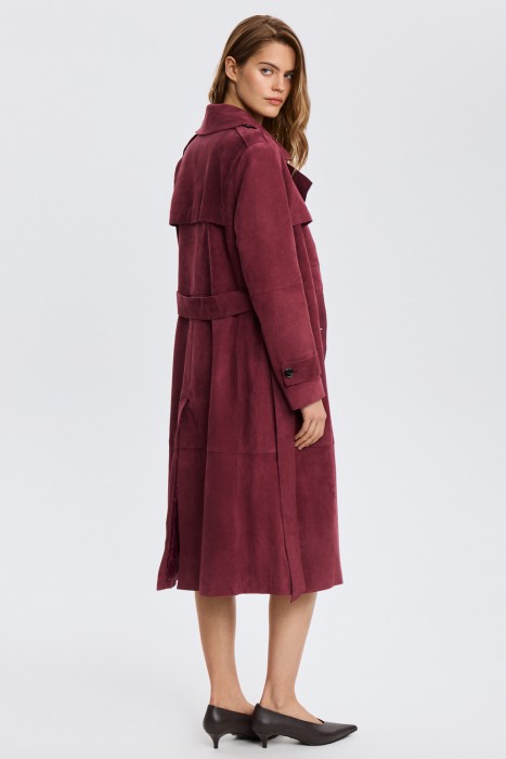 тренч из натуральной замши по цене 26870 руб вид справа