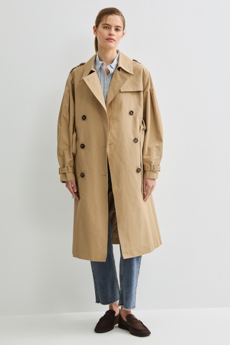 тренч с поясом из россии вид сбоку