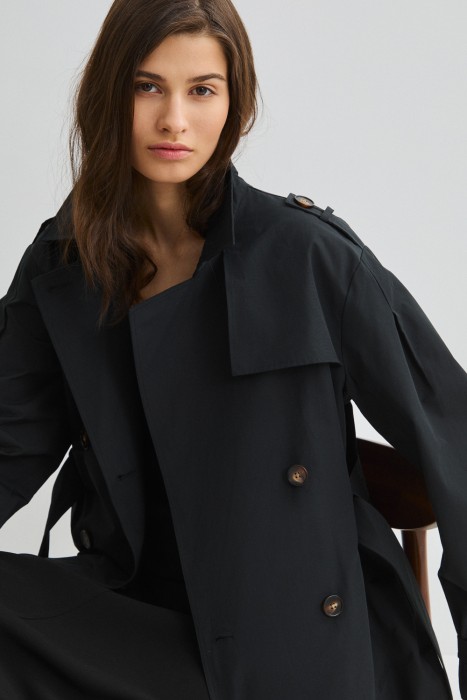 тренч с поясом из россии вид сбоку